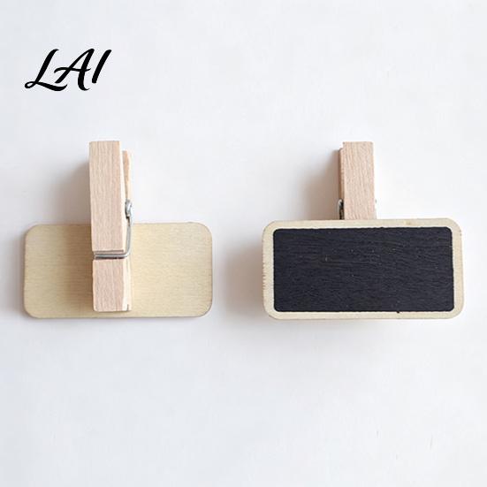 Mini Chalkboard Signs with Clips 10PCS Blackboard Clips/Signs Wooden Stands Reusable Small Decorative Picks for Plants Signs Log Style Display Clip