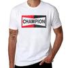 CHAMPION - Свеча зажигания Ретро Потертый Эмблема - Cl Футболка с коротким рукавом Новое издание Приталенные футболки для мужчин
