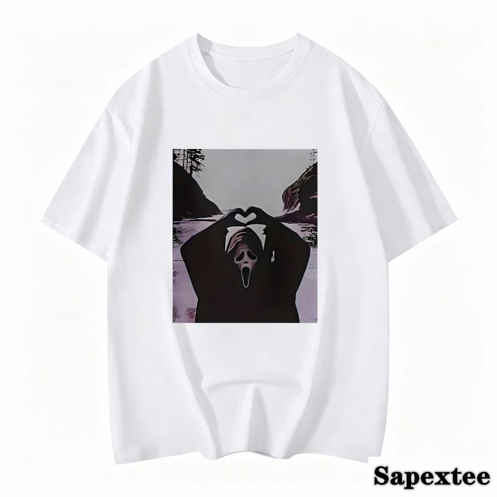 Unisexs Graphic Print TShirt Sleeve Crew Neck Casual with Heart Gesture Design Summer Sleeved Harajuku Streetwear Tops Tees
