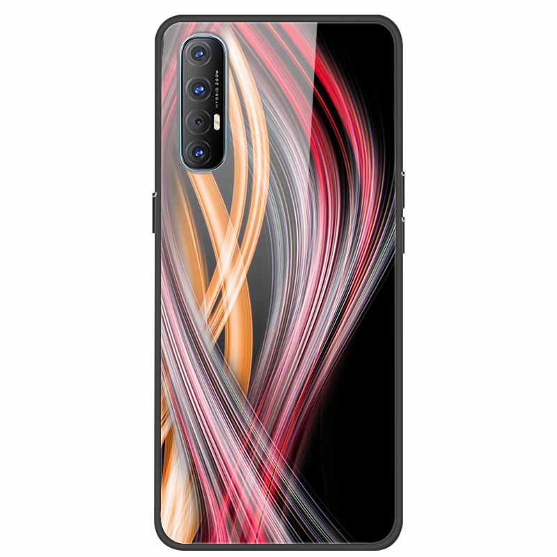 Чехол для телефона Oppo Reno3 Pro 5G Reno 3 Pro Мягкий бампер Закаленное стекло Жесткая задняя крышка Чехлы Для Oppo Reno 3Pro Чехол 6.5" Fundas
