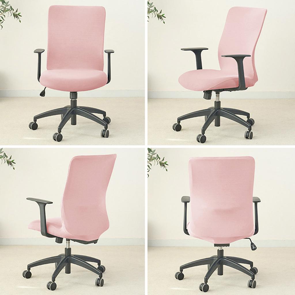 Эластичный чехол на офисное кресло из мягкой молочной шелковой ткани, чехол для кресла, прочная защита для кресла, легкий уход