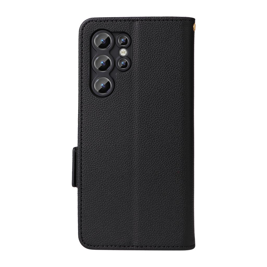 For Oukitel C1/C1 Pro Case with Wrist Strap Litchi Texture PU Leather Wallet Phone Cover