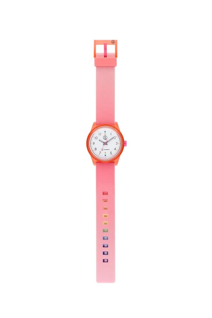 SmileSolar Smile Analog Watch with Matching Waterproof Urethane Pink Q&Q (Q&Q Solar) Solar-Powered Style, Strap, RP26-007,