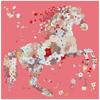90CM Silk Scarf Women Flower Horse Print Square Scarves Head Echarpes Silk Foulards Femme Wraps Beach Shawls Bandana Lady Hijab