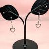 Used New K18WG diamond 0.10ct heart earrings