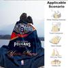 1PC Custom Name Blanket Pelicans Team Spirit Flannel blankets Patterns Throw Blanket All-Season Soft Gift for Couch, Bed, Camping, Birthday gifts