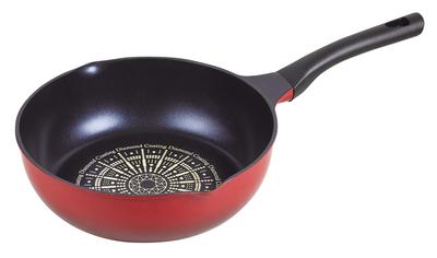 Сковорода Pearl Metal Frying Diamond Extra, Красная, 26 см, Покрытие, Глубокая, Karhuka, HB-4716