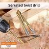 High-speed Steel Twist Drill Bit for Metal with Sawtooth Rotary Head for Multifunctional Use and Expansion Punching Groove.