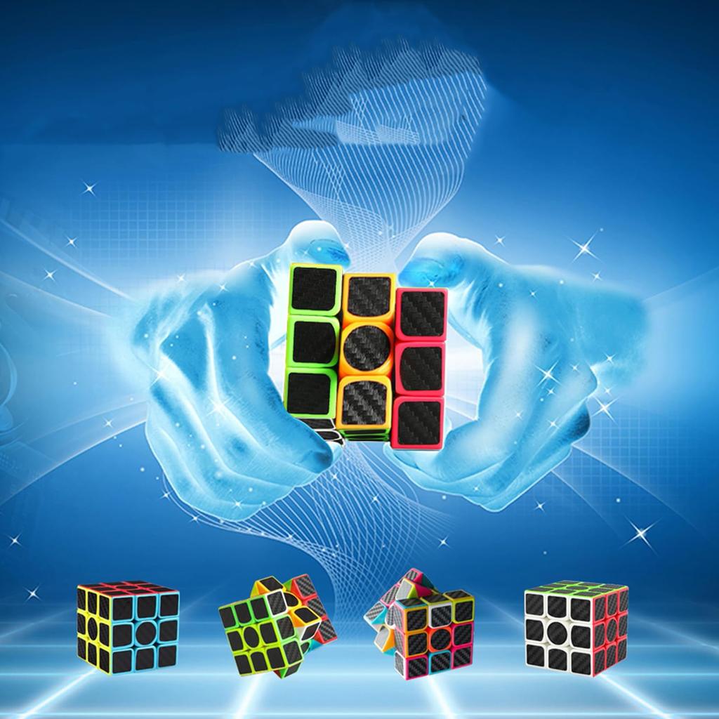 XMD Волшебный кубик 3x3 Волшебный 3D Обучающий Официальный Возраст Кубик, Квадрат, Головоломка, Игрушка, Версия, 6+ (Официальная версия) (Волокно древесного угля)