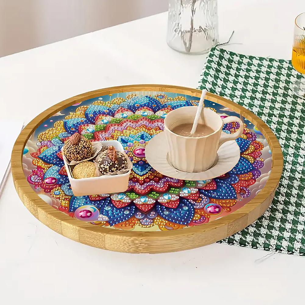 Подставка-лоток для алмазной мозаики DIY, круглая деревянная лопатка для алмазной живописи, для дома и декора