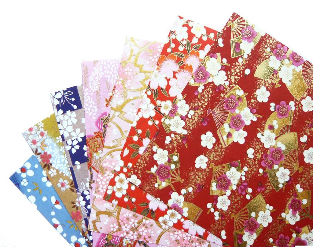 Kawasumi Washi Special Kyoto Yuzen Washi Chiyogami Various 20 Patterns Hand-Dyed Paper, 15cm, Patterns,