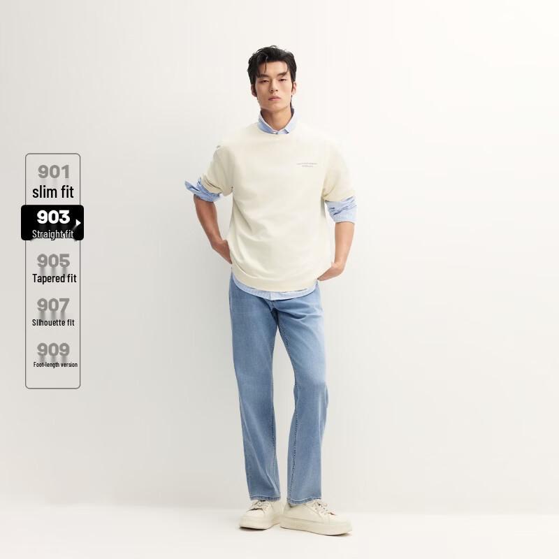 Мужские свободные прямые укороченные джинсы Jack & Jones 226232033