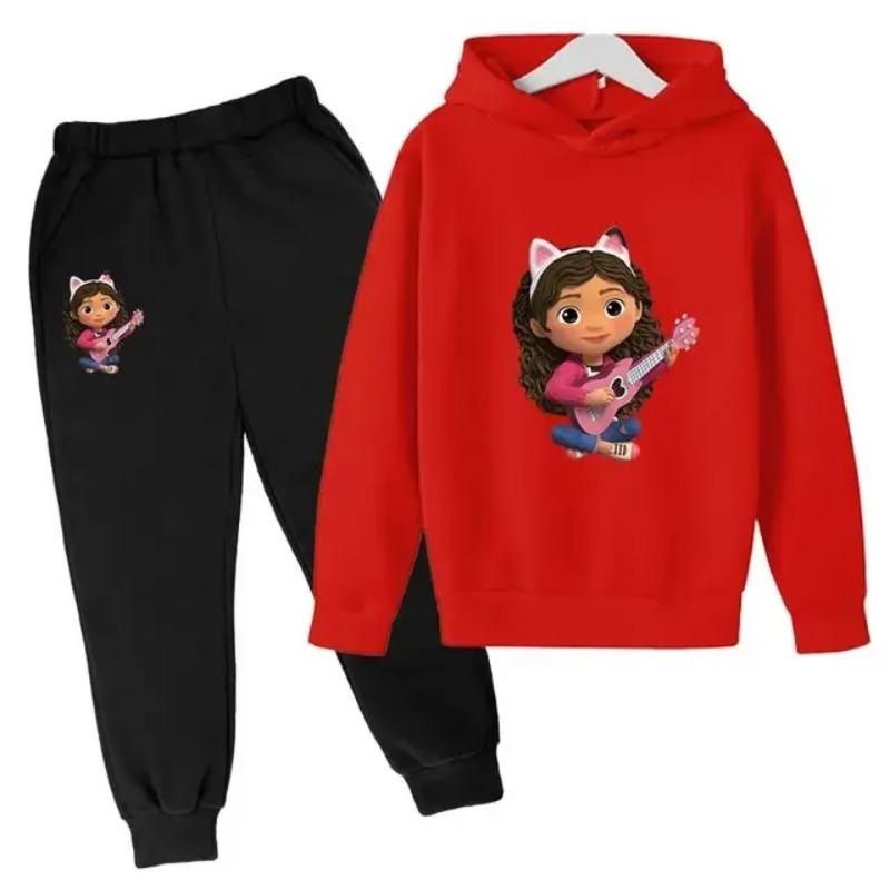 2025 Hoodie Toddler Girls Gabby Dollhouse Clothes Hoodies Pants 2Pcs Sets Cute Children Costume Kids Tracksuits Kids Gabby Cats