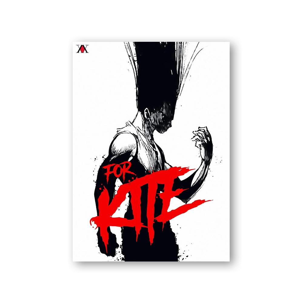 Аниме Hunter X Hunter постеры черно-белые Killua Zoldyck Kurapika Gon холст картина мультфильм настенная живопись домашний декор