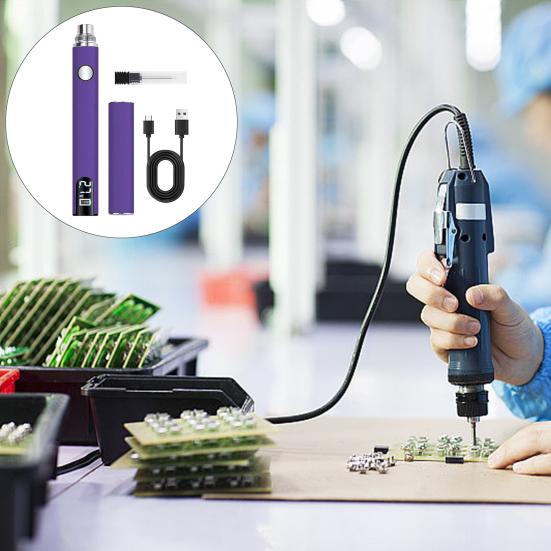 Комплект паяльника с цифровым дисплеем, регулируемой температурой, портативный, легкий, перезаряжаемый, набор для паяльника