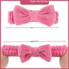 European & American Bow Flannel Hair Band - Wide Edge, Women's Face Wash Headband