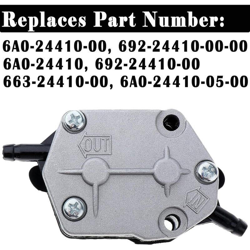 6A0-24410-00 6A0-24410 Топливный насос Для лодочных моторов Yamaha 25 л.с. 30 л.с. 40 л.с. 50 л.с. 55 л.с. 60 л.с. 75 л.с. 90 л.с. 2-тактные 692-24410-00 663-24410-00