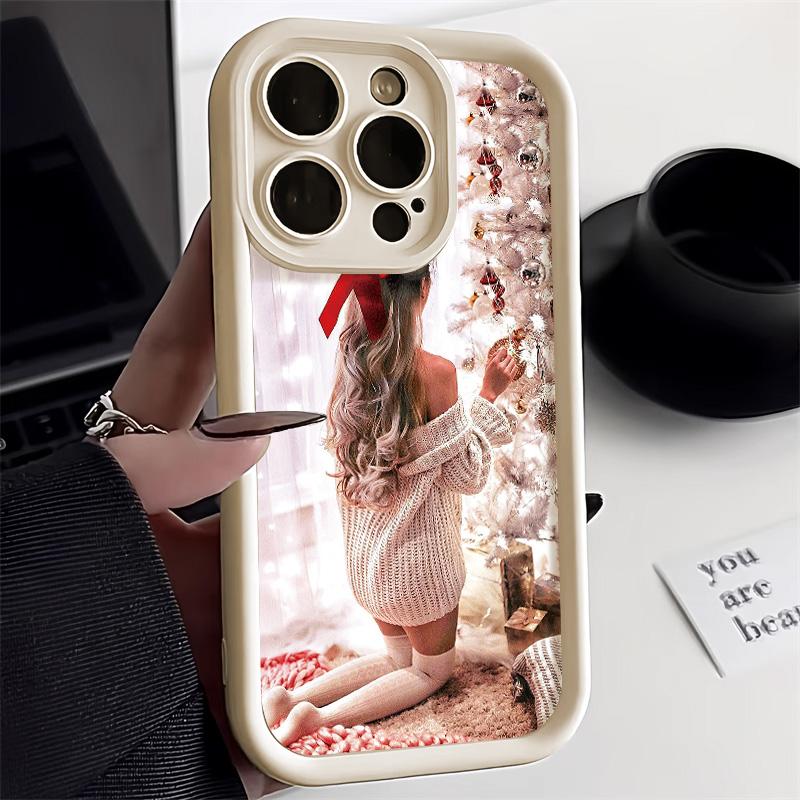 Рождественский чехол для iPhone 11 13 12 14 15 16 Pro Max XR XS Samsung A15 A55 A05 Redmi 12 13C OPPO A16 A18 A60 Reno 11 Vivo Y17S Y12 infinix note