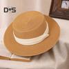 Большая женская летняя соломенная шляпа в британском стиле ретро, ​​пляжная шляпа, защита от солнца, дышащая, с широкими полями, мягкая джазовая шляпа от солнца для пеших прогулок, путешествий, прогулок