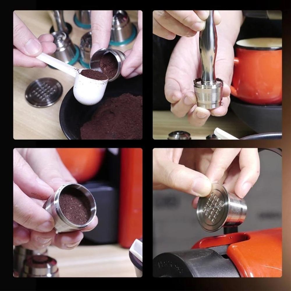 Food Grade Reusable Coffee Capsule 50mL Capacity Coffee Capsule Cup For Nespresso