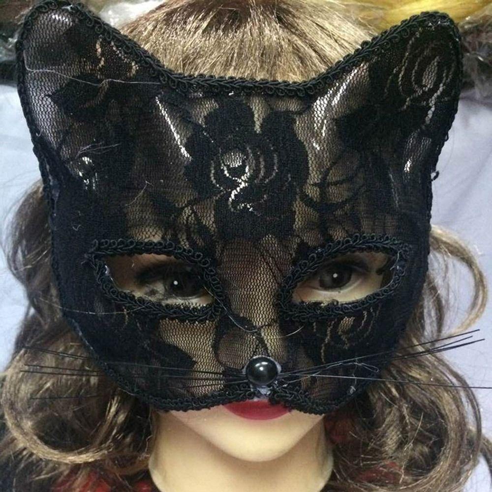Costume Halloween Supply Animal Party Supplies Lace Masquerade Venice Mask Cat Face Masks