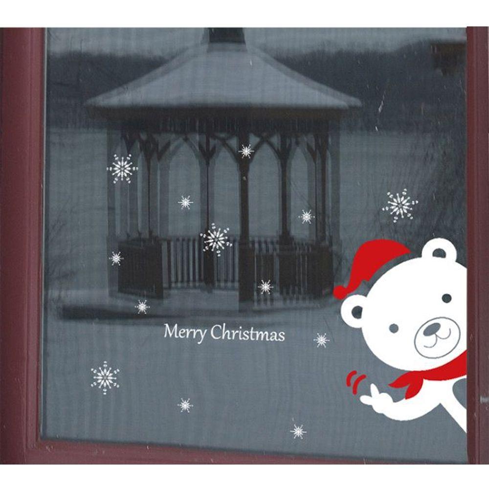 Новогодние подарки в виде снеговика и снежинки Рождественские плакаты Веселое Рождество Декор для окон Наклейки на окна