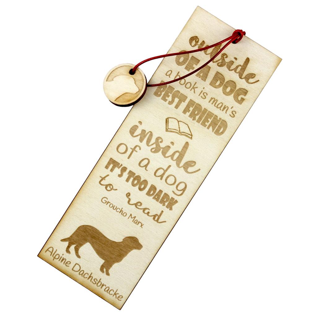 Alpine Dachsbracke – Dog bookmark, personalized bookmark – Design 02 | Art-Dog