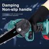 1200W Mini 4 Inches Rechargeable Electric Chain Saw with 1/2 Lithium-ion Battery Woodworking Pruning One-handed Saw Garden Tool