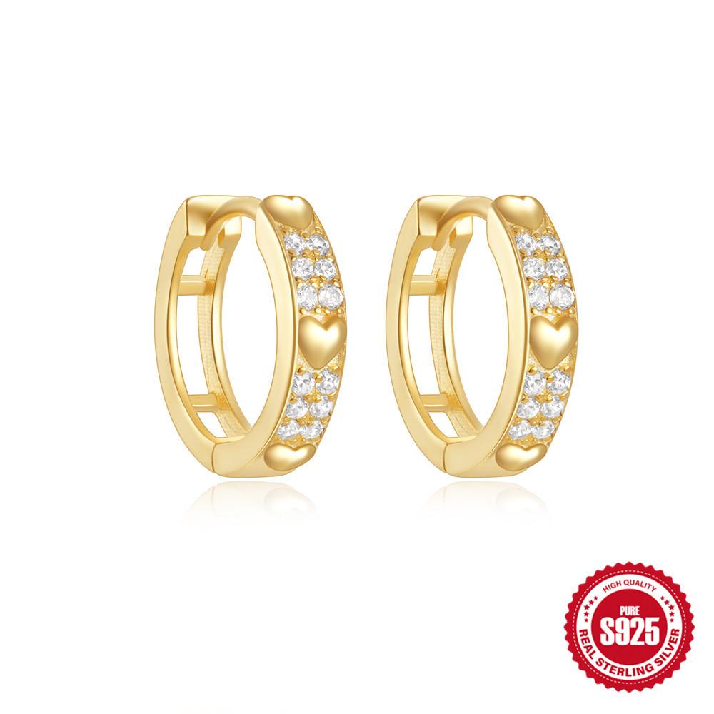 Стильные и простые серьги из стерлингового серебра 925 пробы на каждый день с классической инкрустацией бриллиантами, легкая роскошь, холодные серьги