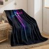 Neon Cross Galaxy Blanket  Printed Blanket for Living Room Bed Couch lunch break Soft Cozy Blanket for Friend's festival Gift