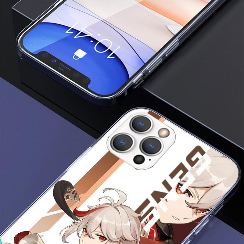 Anime Genshin Impact Phone Case For iPhone 17 Air 11 13 Mini 14 15 Plus 16 12 Pro Max 16E SE 7 8 Pattern Soft TPU Back Cover 17
