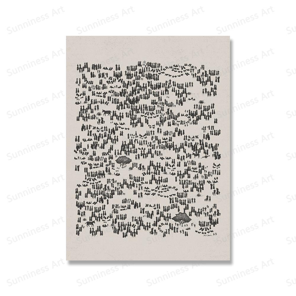 Jesus Art Canvas Print Bible Wall Art Poster Jesus Feed the 5000 Leaves The 99 Painting Pictures for Christian Faith Room Decor