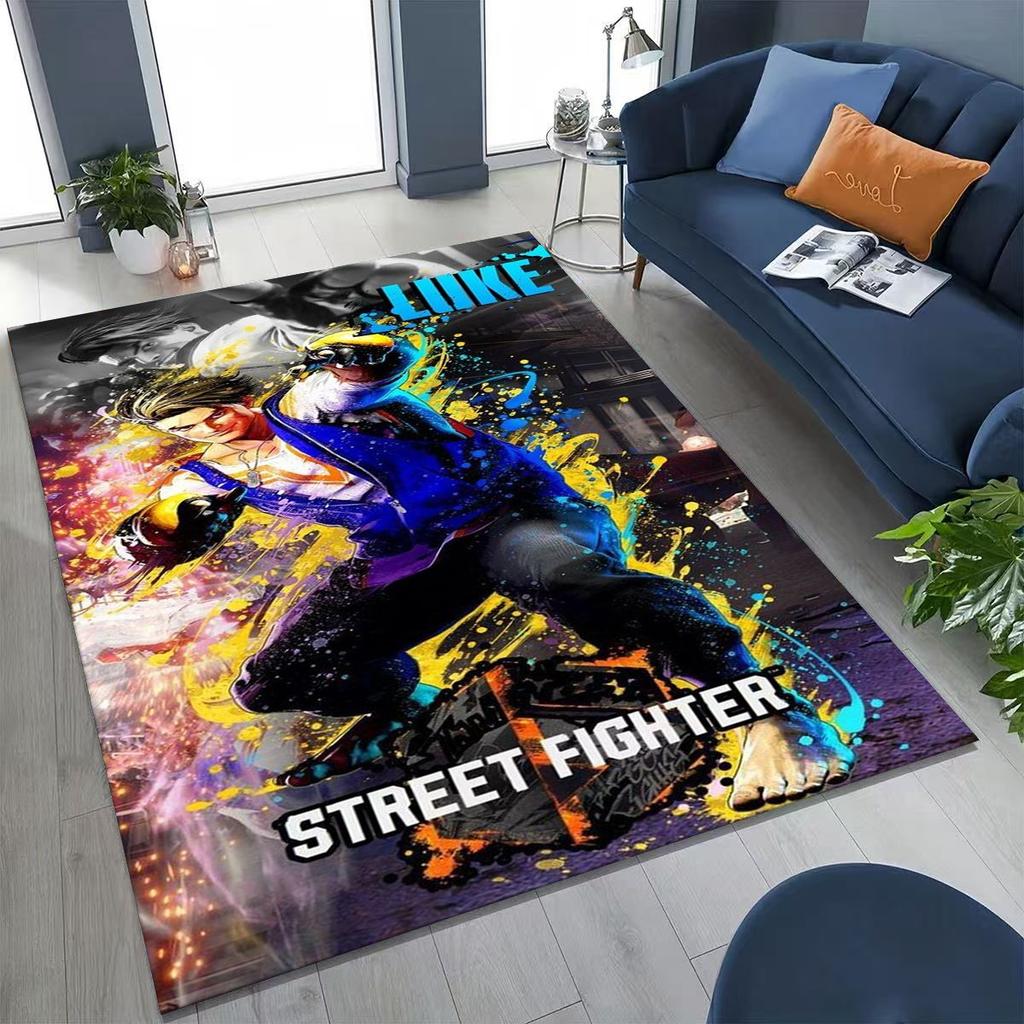 Ретро Коврик с персонажами игры Street Fighter 6, мультяшный коврик с Чун-Ли для спальни, гостиной, дивана, домашний коврик для входной двери, декор, нескользящий коврик для пола