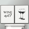 Экономьте воду, напитки, цитаты, настенное искусство, вино, черные очки, постеры и принты, черно-белые забавные кухонные картины на холсте для декора комнаты, без рамки