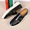 Внешняя торговля 48 большой размер мужская обувь 2025 популярная мода повседневная мужская обувь британский стиль мужская универсальная кожаная обувь