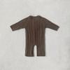 Unisex Baby Winter Cotton Knitted Sweater Jumpsuit: Long, Twisted Wool Design