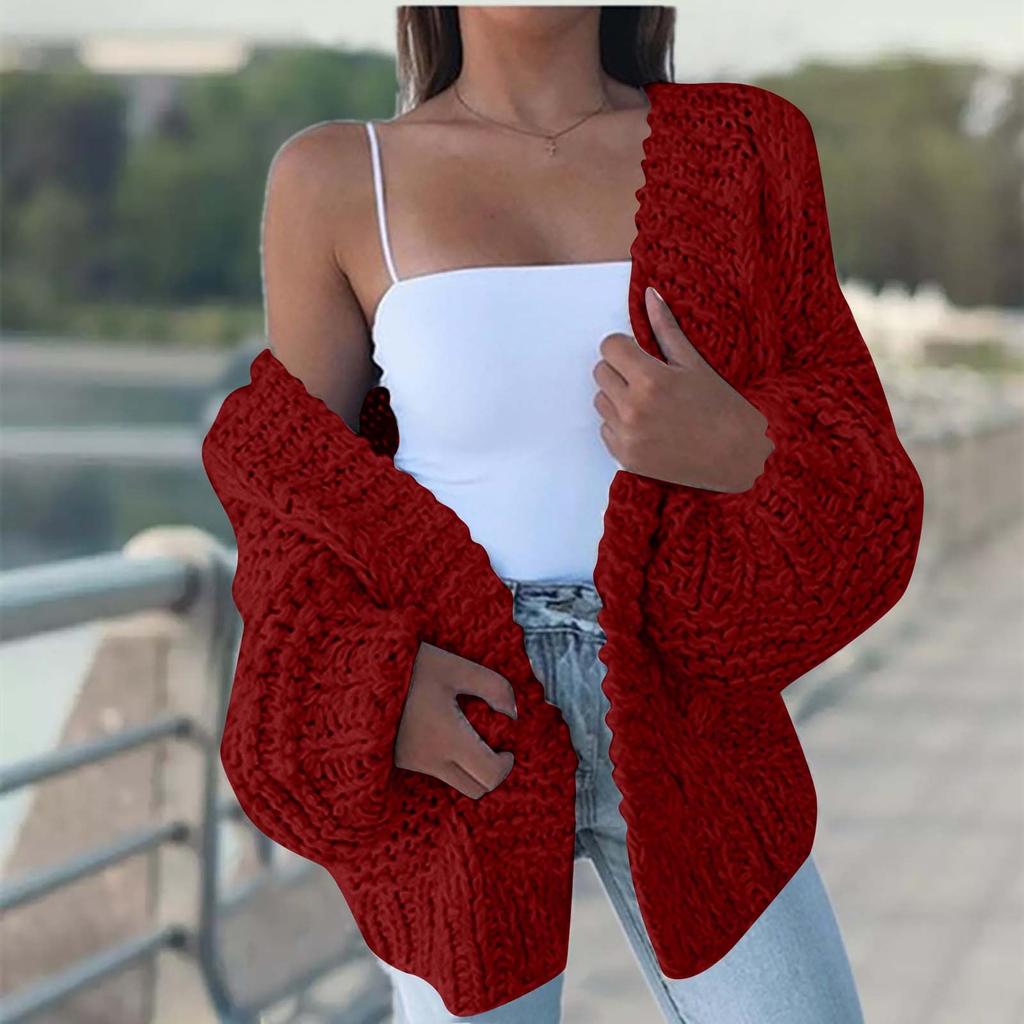 Женские вязаные плюшевые свободные верхние топы большого размера с рукавами