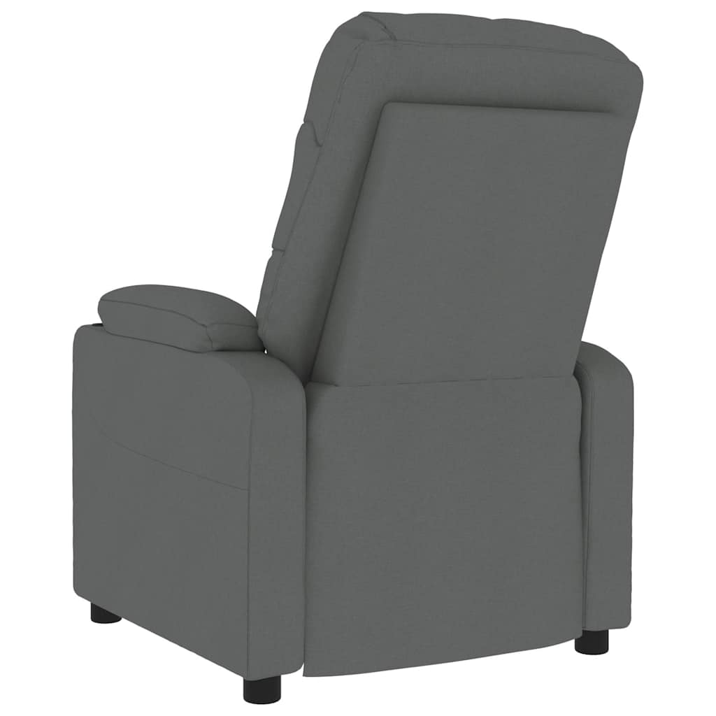 Massage Recliner Dark Grey Fabric