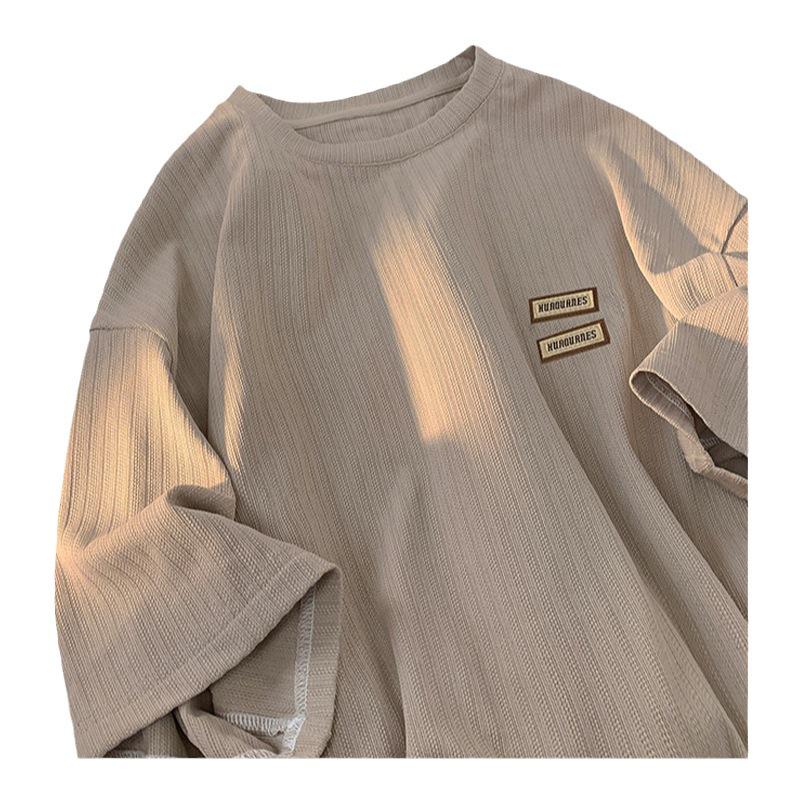 Ice Silk Men's Oversized Short-Sleeve Quick-Dry Retro T-Shirt