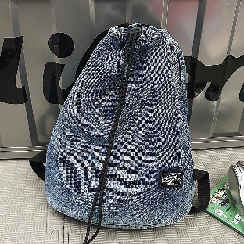 Детский маленький школьный рюкзак, ученики начальной школы, девочки, ученики средней школы, студенты колледжа, мальчики, джинсовый рюкзак, модный рюкзак