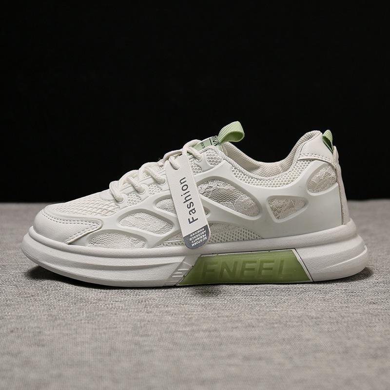 Little White Shoes Women's 2025 New Summer Mesh Shoes Versatile Thick-soled Thin Breathable Casual Sports Dad Board Shoes