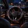 Breathable Car Wrap Cover Linen-Like Polyester Auto Steering Wheel Cover  Car Auto