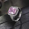 Sace Gems Classic Copper Alloy Pink Zircon Ring for Ladies Wedding Jewelry Promises Party Gifts