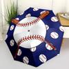 Sports Baseball Folding Umbrella Fashion Auto-Open Design 8 Iron Ribs Plastic Handle Foldable Sunshade Perfect Christmas Gifts
