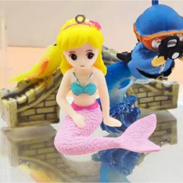 Kawaii Handmade Resin Green Cartoon Frog Animal Figurine Aquarium Flower Pot Decoration Home Decoration