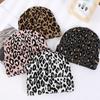 Jacquard Leopard Knitted Cap Soft Beanies Hat Y2K Fashion Thick Warm Hat  Unisex
