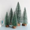 Mini DIY Pine Needle Christmas Tree Decoration - White Dipped Cedar Desktop Ornament
