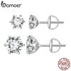 BAMOER 2CTW серьги-гвоздики с муассанитом бриллиантовой огранки, серьги-гвоздики из стерлингового серебра 925 пробы с полым сердцем для женщин D VVS1 Lab Diamond