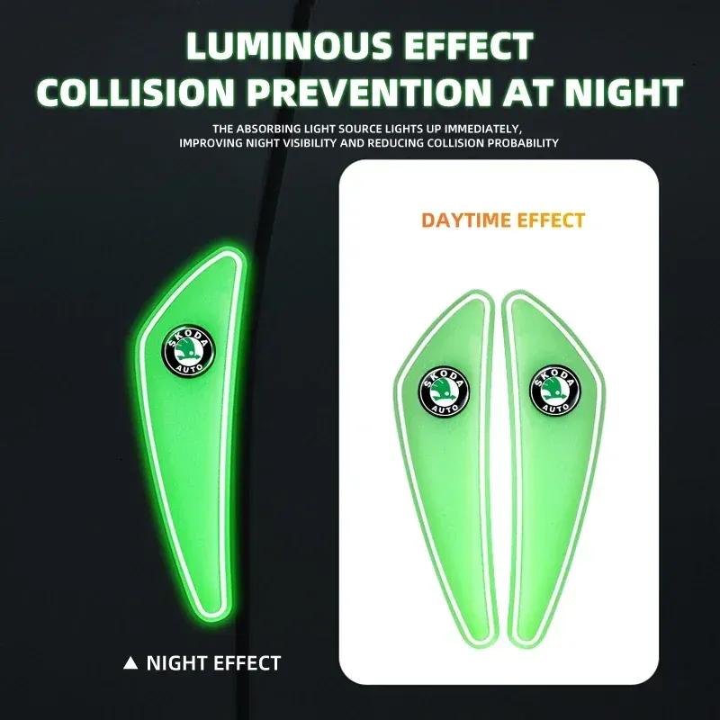 4PCS Silicone Car Door Corner Cover Bumper Collision Anti-scratch Protector For skoda octavia a5 a4 mk1 fabia superb rapid mk3