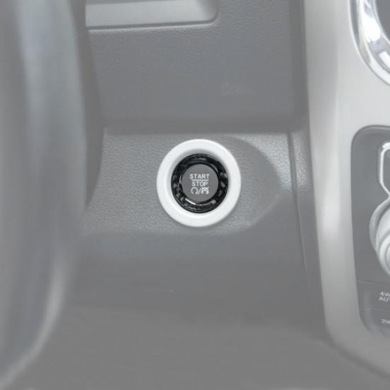 For Ram 3500/2500/1500 2011-2024 Carbon Engine Start Stop Button Cover Ring Trim